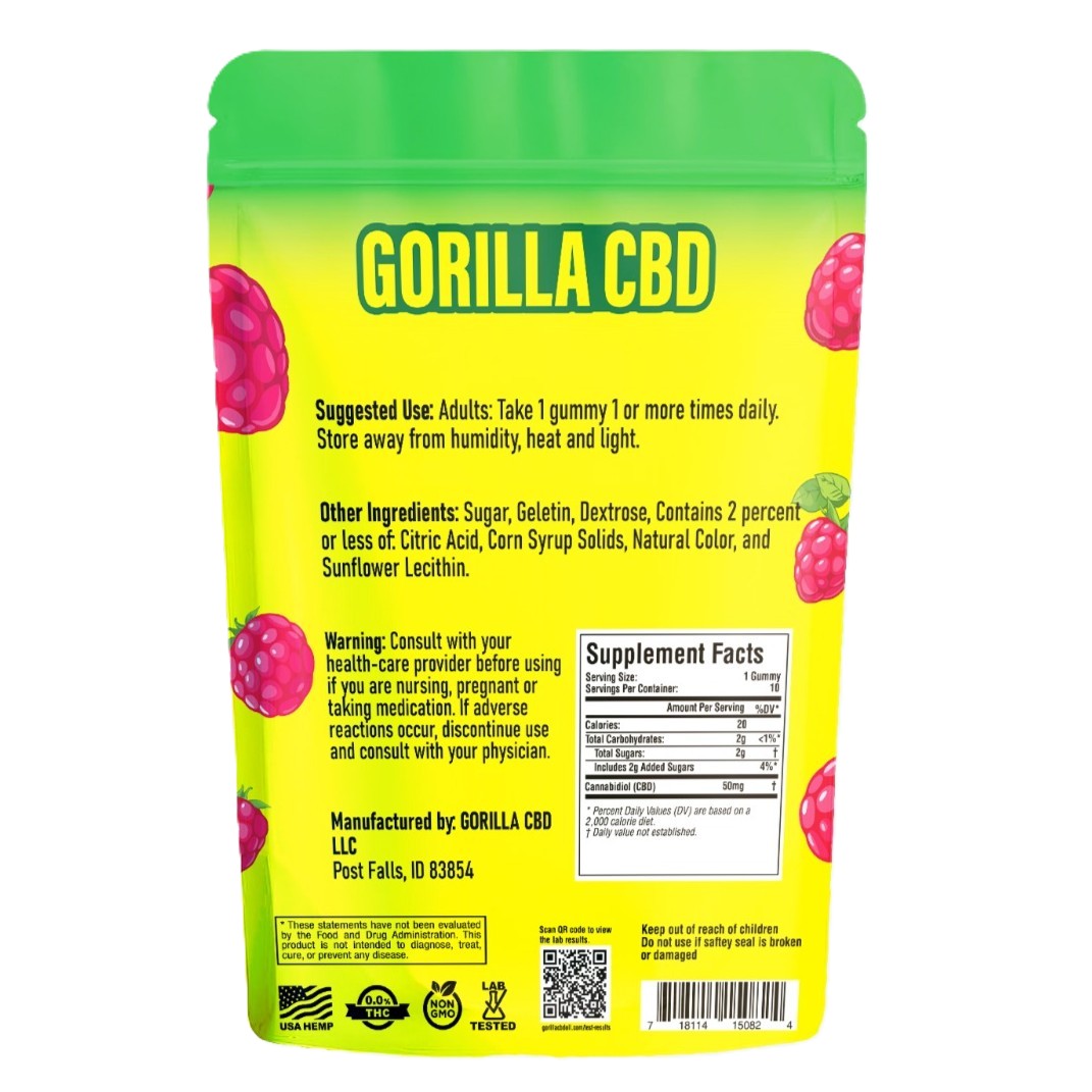 CBD Gummies 50MG Pouch (10-Count)